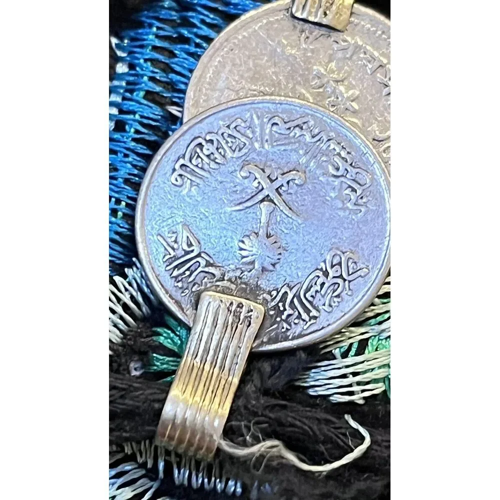 Pakistan 48 Paisa Coin Decorated Purse With Beads Embroidery 1969-1981 Dated - Picture 16 of 16